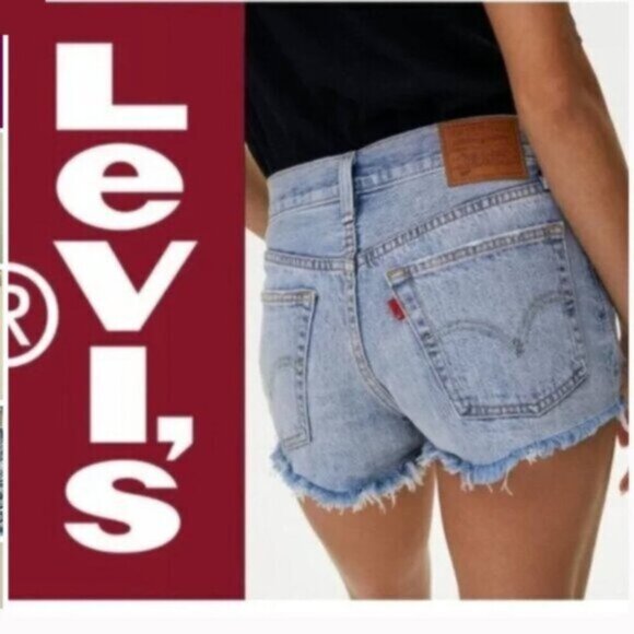 Levi's High Rise Cut off shorts Size 28 - Picture 1 of 15